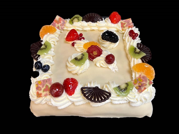 Marsepein slagroomtaart